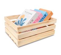 Creative DECO Caja de Madera Decorativa Grande Almacenaje | 40 x 30 x 15 cm | Natural Cesta de Madera Ideal para Regalo Fruta Decoración Bricolaje Manualidades | Documentos Juguetes Herramientas