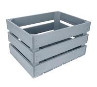 Creative DECO Caja de Madera Natural Decorativa Gris | 40 x 30 x 23 cm | Cesta de Madera Ideal para Almacenaje Regalo Fruta Decoración Bricolaje Manualidades | Documentos Juguetes Herramientas
