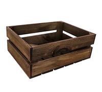 Creative DECO Caja de Madera Natural Decorativa Marrón | 40 x 30 x 15 cm | Cesta de Madera Ideal para Almacenaje Regalo Fruta Decoración Bricolaje Manualidades | Documentos Juguetes Herramientas