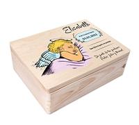 Creative DECO Caja Regalo Personalizada Bautismo para Niños y Niñas | Caja de Memoria de Madera| Personalizado| Impreso | Personalizadas para Niño y Niña | Personalizados