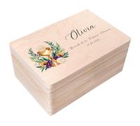 Creative DECO Caja Regalo Personalizada Primera Comunión para Niños y Niñas | Caja de Memoria de Madera | Personalizado - Cáliz | Impreso | Personalizadas para Niño y Niña | Personalizados