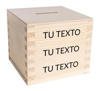 Creative DECO Hucha de Madera Personalizada con Texto para Ahorrar Monedas