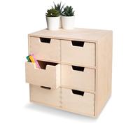 Caja de madera Creative Deco Mini con 6 cajones, 28,5 x 20 x 28,5 cm