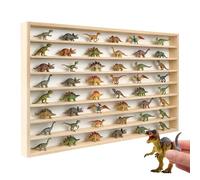 Creative DECO Vitrina Expositora Coleccionista | 8 Filas | 79 x 47 x 5,5 cm | Expositor Dedales | Estantería de Madera Horizontal para Miniaturas Soldaditos Figuritas Joyería Juguetes Pequeños