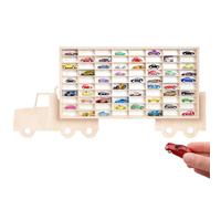 Creative DECO Vitrina Expositora Coleccionista para 80 Coches de Colección | Camión | Compartimentos Ajustables | 116x54x5 cm | Expositor Dedales Miniaturas | para Joyería Objetos de Valor Juguetes
