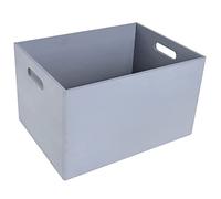Creative DECO XXL Grande Caja Madera Decorativa Almacenaje Gris 39x29x23cm | (+/-1cm) | Asas | Navidad Cesta Cajón Baúl Cofre Multiusos Decoupage Decorar Fruta Documentos Juguetes Herramientas