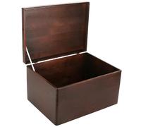 Creative DECO XXL Marrón Grande Caja Madera Decorativa Almacenaje | 40 x 30 x 24 cm (+/-1cm) | con Tapa | Pascua Cofre Decorar Regalo Decoupage | Juguetes, Documentos, Objetos de Valor, Herramientas
