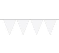 Folat Guirnalda para fiestas Creative 22621 – 10 m, 15 banderas, blanco