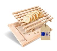 Creative Home Tabla para Cortar Pan Madera Cocina con Recogemigas