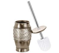 Creative Scents Dublin Silver - Juego de escobilla de Inodoro con Soporte y Cepillo Limpiador de Inodoro Decorativo, diseño Que Ahorra Espacio