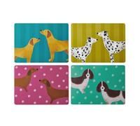 Creative tops dog print set de 4 manteles individuales grandes de prim