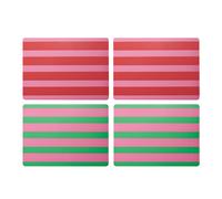 Creative tops stripe print juego de 4 manteles individuales grandes de