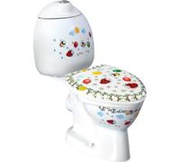 Creavit KID, inodoro para niños, salida vertical, diseño decorativo