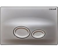 Creavit, placa de accionamiento para inodoro de tipo "drop", con sistema de descarga de doble cantidad, color gris mate