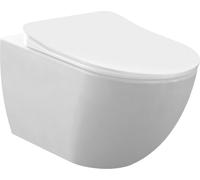 Creavit RIMOFF: Inodoro de pared, color blanco mate, con función de bidé. Boquilla de acero inoxidable antibacteriana. Conexión de agua fría