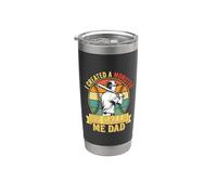 Creé un monstruo, me llama papá Vintage Sunset Baseball Vaso térmico de acero inoxidable de doble pared