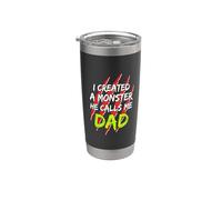 Creé un monstruo que me llama papá Vintage Sunset Funny Vaso térmico de acero inoxidable de doble pared