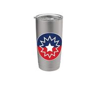 Cresta de Juneteenth Vaso térmico de acero inoxidable de doble pared