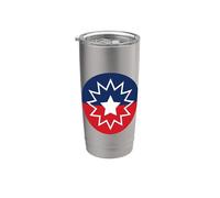 Cresta de Juneteenth Vaso térmico de acero inoxidable de doble pared