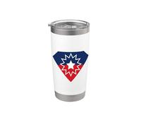Cresta de Juneteenth Vaso térmico de acero inoxidable de doble pared