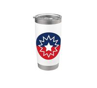 Cresta de Juneteenth Vaso térmico de acero inoxidable de doble pared