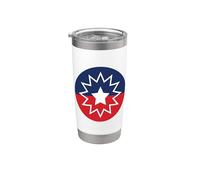 Cresta de Juneteenth Vaso térmico de acero inoxidable de doble pared