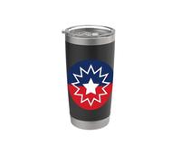 Cresta de Juneteenth Vaso térmico de acero inoxidable de doble pared