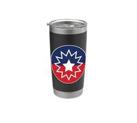 Cresta de Juneteenth Vaso térmico de acero inoxidable de doble pared