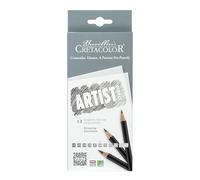 CRETACOLOR Artist Studio, lápices de grafito para dibujo, 12 gradaciones, para esbozar, 12 lápices en estuche de cartón