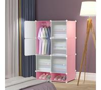 CREVICOSTA QUALITY MARK MARCAS DE CALIDAD - Armario Modular Fácil de Montar con Zapatero y Almacenamiento. 2 Columnas 3 Niveles (Rosa)