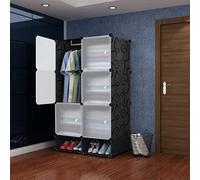 CREVICOSTA QUALITY MARK MARCAS DE CALIDAD - Armario Modular Fácil de Montar con Zapatero y Almacenamiento. 2 Columnas 3 Niveles (Antracita)