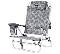 CREVICOSTA QUALITY MARK MARCAS DE CALIDAD - Coral 2108 - Silla de Playa Plegable con reposabrazos, 9 Posiciones y Nevera Trasera (Elegance)