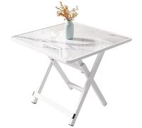 CREVICOSTA QUALITY MARK MARCAS DE CALIDAD - Mesa Cuadrada Plegable Moldeada por inyección de 80 x 80 x 75 (Marmol Blanco)