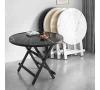 CREVICOSTA QUALITY MARK MARCAS DE CALIDAD - Mesa Redonda Plegable Moldeada por inyección de 60 x 60 x 50 (Marmól Blanco)