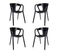 CREVICOSTA QUALITY MARK MARCAS DE CALIDAD - Silla Contract Atlantic - Lote de 4 Sillas de Resina. 61 x 80 x 58 cm (Antracita)