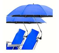 CREVICOSTA QUALITY MARK MARCAS DE CALIDAD - Sombrilla de Playa Manual con Abrazadera para Sillas de playa (Azul)