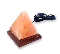 crigema - Lámpara USB de sal del Himalaya - 12 cm de altura - 0,5-1 kg (pirámide)