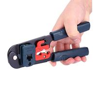 Crimpadora de red HT-208M crimpadora manual para cable de red con conector RJ, pinza 8P, engaste de banda de corte, longitud 190 mm