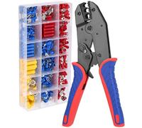 Crimpadora de Terminales de Alambre Aislados 0.5-6 mm² con 400PCS Conectores De Crimpado Aislados, Juego de pinzas para engarzar cables para alicates electrodomésticos conexión bricolaje