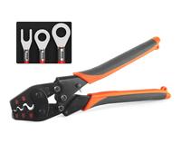 Crimpadora de terminales no aislada, herramienta de prensado de alambre de trinquete AWG 22-6 para Terminal de Cable de batería, conector a tope de cobre AWG22-6