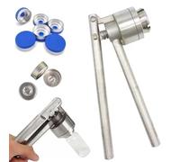 Crimpadora de viales de acero inoxidable, máquina de sellado manual para cubiertas de aluminio de 13/15/20 mm, herramienta de tapado profesional para laboratorio