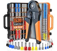 Crimpadora Preciva 0,08-16 mm² con terminales 1520 PC. Cada tipo de terminal está equipado con dos longitudes metálicas para diferentes profundidades de terminación, ofreciendo una aplicación más