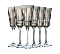 Cristal D'Arques Copas de Champagne Rendez-Vous Brume Marron 17 cl x6