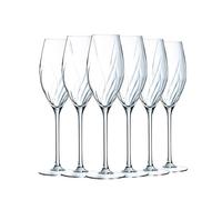Cristal D'Arques Copas de Champagne Swirly 24 cl Juego de 6