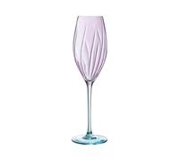Cristal D'Arques Set de 4 copas flauta Swirly Spring de cristalín 21 cl