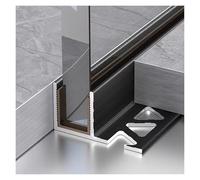 Cristal de ducha con canal F profundo, perfil de montaje en techo de pared de aluminio para panel de 1/3 3/8 1/2 pulgadas de grosor, retenedor de puerta sin marco de baño