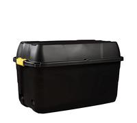 Cristalray Strata Heavy Duty - Cajas Organizadoras de Almacenaje con Ruedas (175 L, 94 x 52 x 56 cm), Color Negro