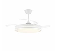 CristalRecord Lighting Ventilador LED Evo aspas retráctiles 72W 7920lm CCT Dim Smart Blanco