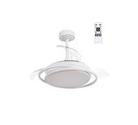 CRISTALRECORD Ventilador de techo LED Antila Mini Blanco 45W 4000 Lm CCT