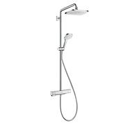Hansgrohe Conjunto de ducha a pared Croma con termostato y rociador efecto lluvia Cromo 27660000